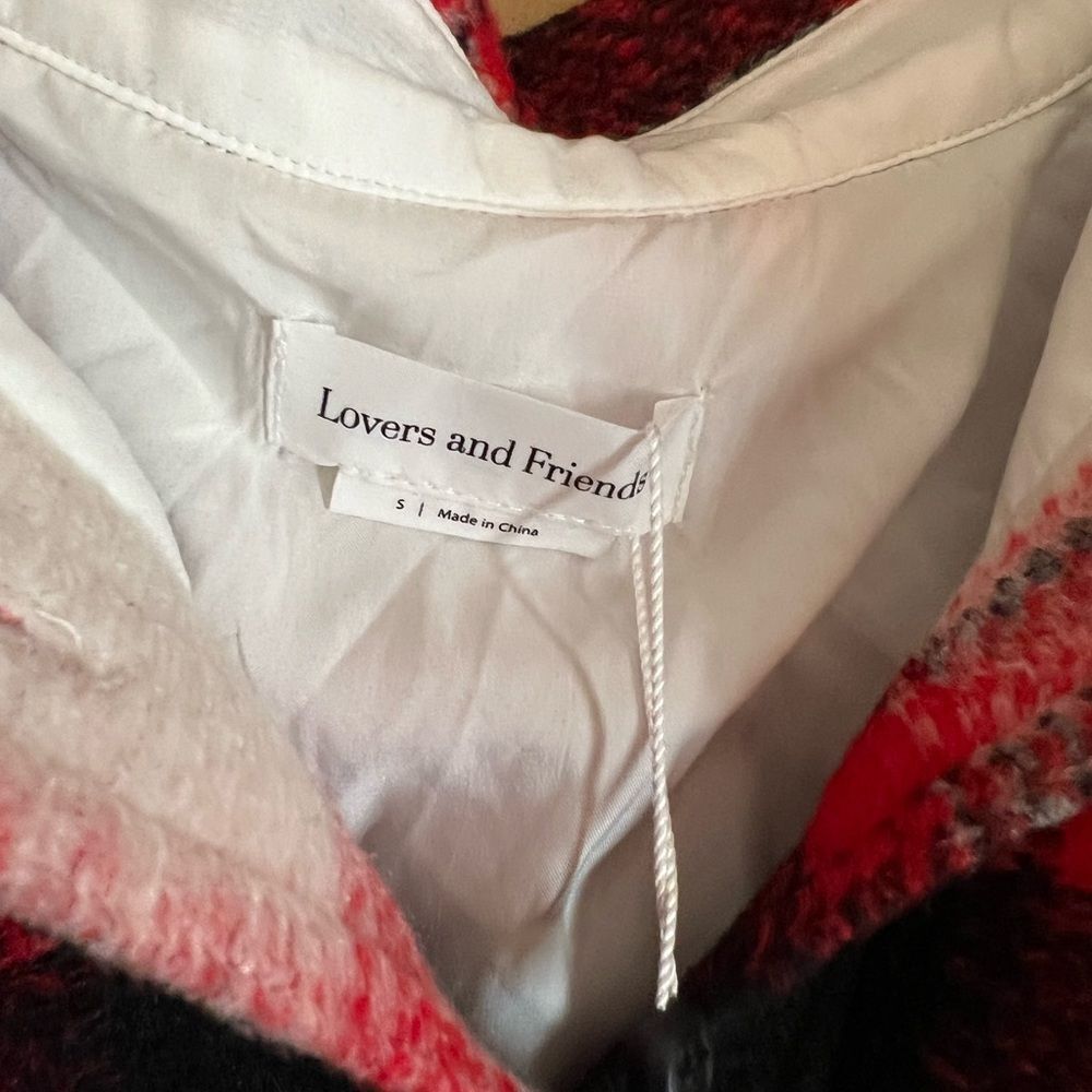 NWT lovers + friends red plaid cropped‎ jacket small - Picture 6 of 8